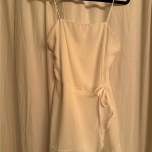 She + Sky Elegant Cream Mini Dress
